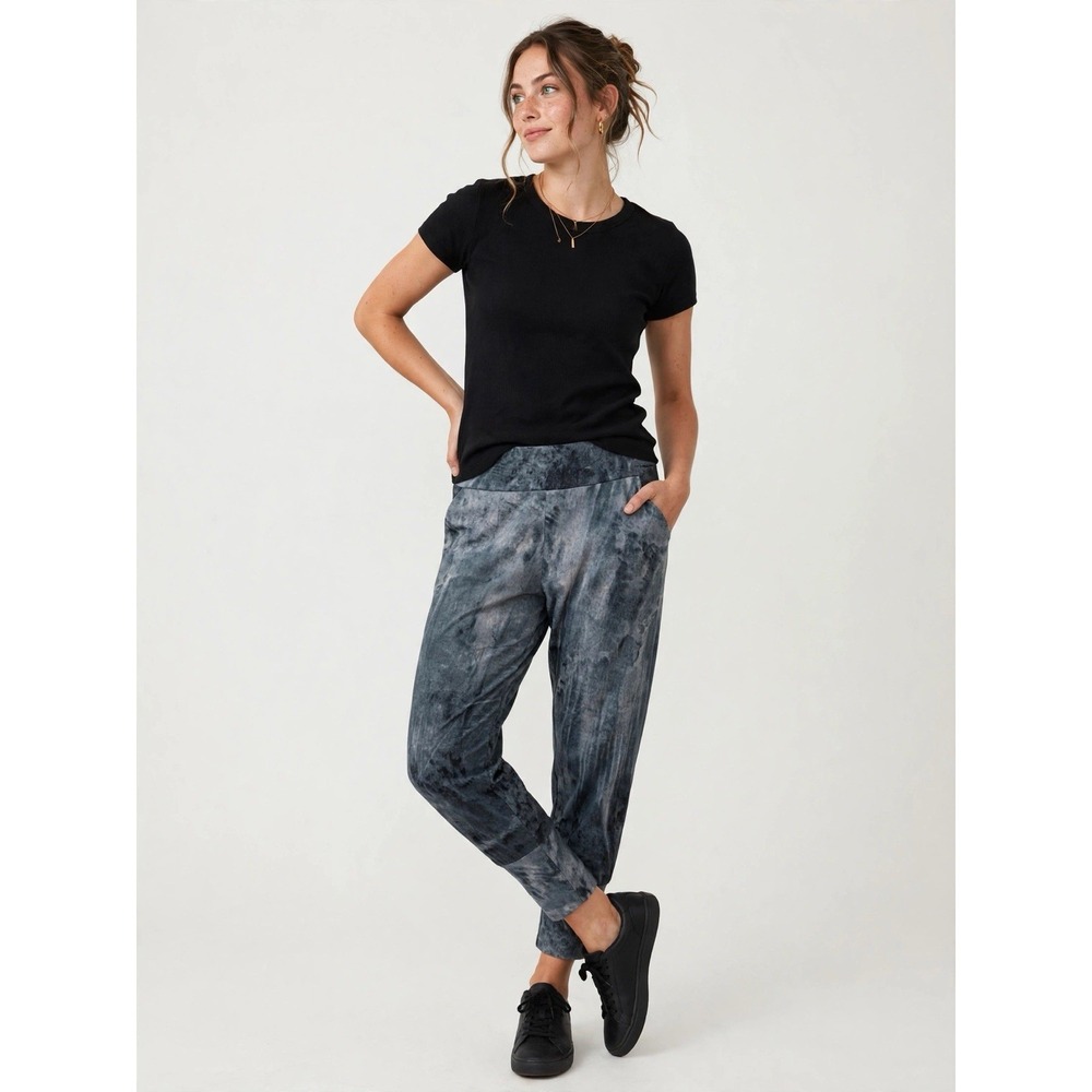 Eagle Rock Werkshop Womens Black Gray Acid Wash Capris M Stretch Athletic